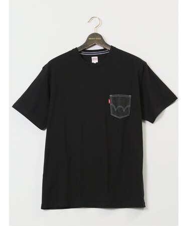 【大きいサイズ】エドウィン/EDWIN デニムポケット付き クルーネック半袖Tシャツ
