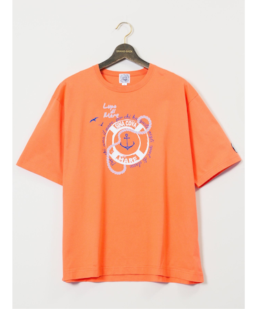 【大きいサイズ】シナコバ/SINA COVA 綿シルケット クルーネック半袖Tシャツ