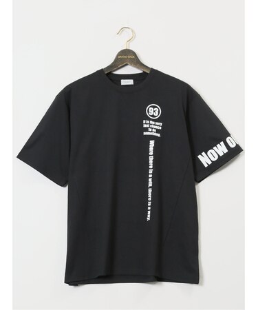 【大きいサイズ】クリアリー/CREALY 吸汗速乾 切替 クルーネック半袖Tシャツ