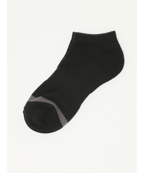 【大きいサイズ】グランバック/GRAND-BACKストレッチ抗菌防臭 ピンボーダー 底パイル アンクルソックス