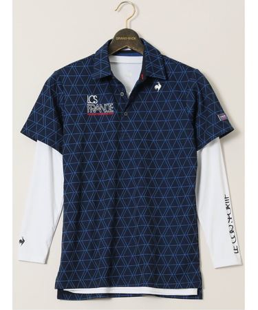 【大きいサイズ】ルコックスポルティフ ゴルフ/le coq sportif GOLF 長袖インナー付き 半袖ポロシャツ
