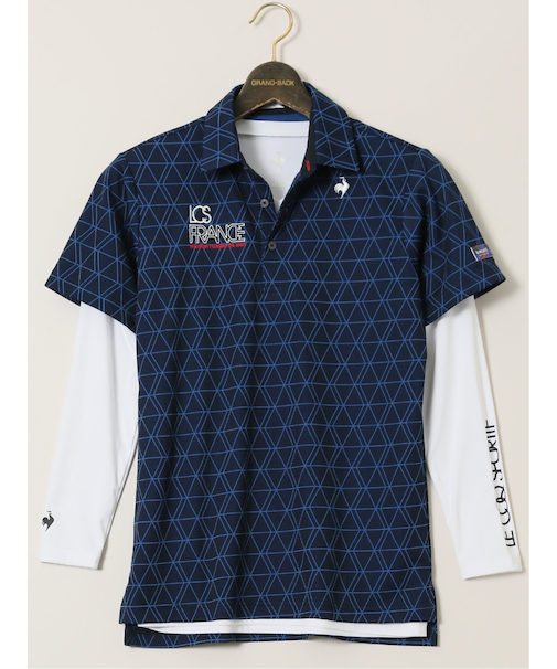 【大きいサイズ】ルコックスポルティフ ゴルフ/le coq sportif GOLF 長袖インナー付き 半袖ポロシャツ