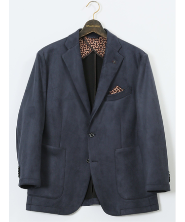 【大きいサイズ】ジーステージ/G-stage ストレッチ 起毛 2ボタンジャケット