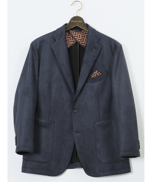 【大きいサイズ】ジーステージ/G-stage ストレッチ 起毛 2ボタンジャケット