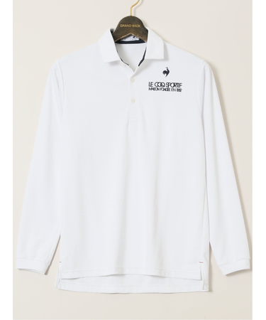 【大きいサイズ】ルコックスポルティフ ゴルフ/le coq sportif GOLF トライアングルジャガード 長袖ポロシャツ