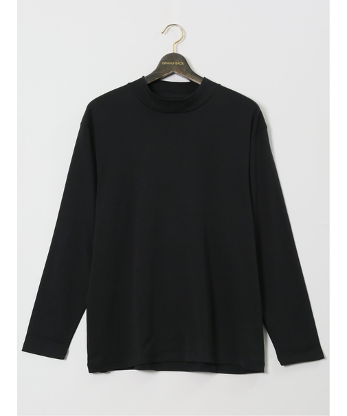 【大きいサイズ】ジム/GIM 綿100% 抗菌防臭 ハイネック長袖Tシャツ