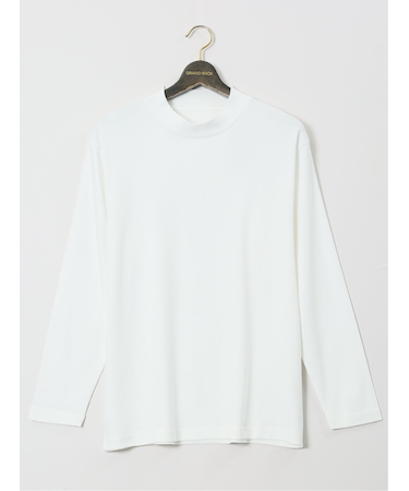 【大きいサイズ】ジム/GIM 綿100% 抗菌防臭 ハイネック長袖Tシャツ