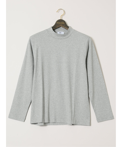 【大きいサイズ】ジム/GIM 綿100% 抗菌防臭 ハイネック長袖Tシャツ
