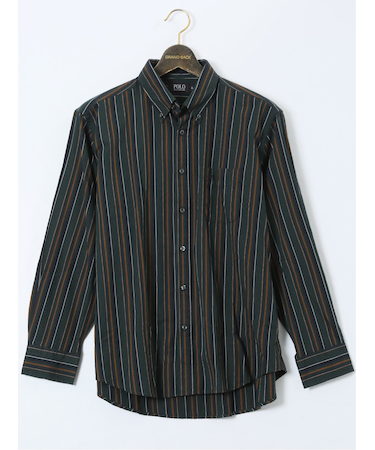 【大きいサイズ】ポロ・ビーシーエス/POLO BCS 綿ビエラ 起毛ストライプ ボタンダウン長袖シャツ