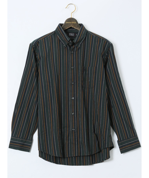 【大きいサイズ】ポロ・ビーシーエス/POLO BCS 綿ビエラ 起毛ストライプ ボタンダウン長袖シャツ
