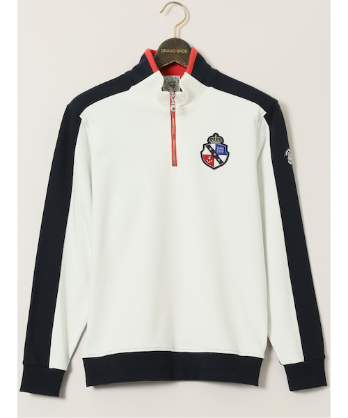 大きいサイズ】シナコバ/SINA COVA 裏毛 ハーフジップ 長袖プル