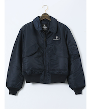 【大きいサイズ】バレーアパレル/Valley Apparel 衿付き フライトナイロンジャケット