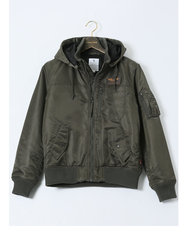 【大きいサイズ】バレーアパレル/Valley Apparel フード脱着 フライトナイロンジャケット