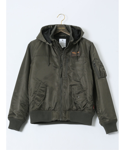 【大きいサイズ】バレーアパレル/Valley Apparel フード脱着 フライトナイロンジャケット