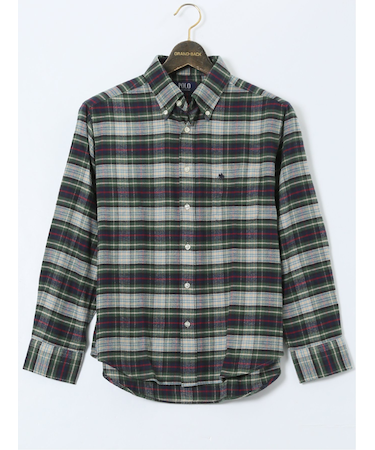 【大きいサイズ】ポロ・ビーシーエス/POLO BCS 綿ツイル 起毛チェック ボタンダウン長袖シャツ