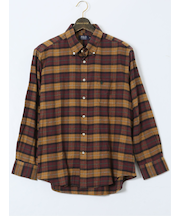 【大きいサイズ】ポロ・ビーシーエス/POLO BCS 綿ツイル 起毛チェック ボタンダウン長袖シャツ