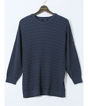 【大きいサイズ】ジーステージ/G-stage ストレッチ ウォッシャブル ブリスター クルーニット