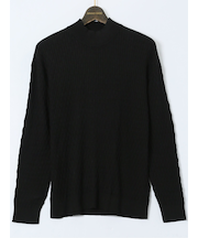 【大きいサイズ】AUVIEUX CONTINENT by gim ウォッシャブル 綿カシミヤ ハイネックニット