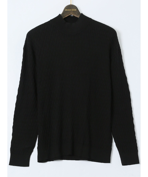 【大きいサイズ】AUVIEUX CONTINENT by gim ウォッシャブル 綿カシミヤ ハイネックニット