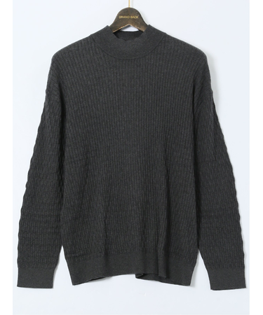 【大きいサイズ】AUVIEUX CONTINENT by gim ウォッシャブル 綿カシミヤ ハイネックニット