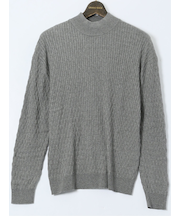 【大きいサイズ】AUVIEUX CONTINENT by gim ウォッシャブル 綿カシミヤ ハイネックニット