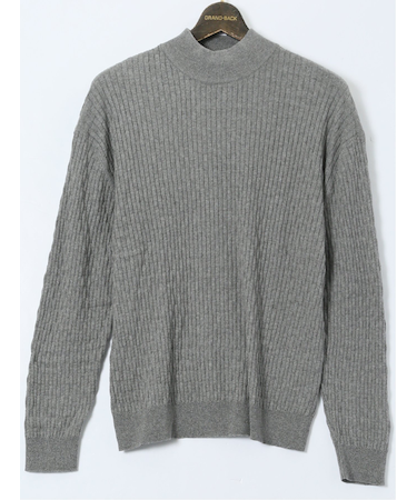 【大きいサイズ】AUVIEUX CONTINENT by gim ウォッシャブル 綿カシミヤ ハイネックニット