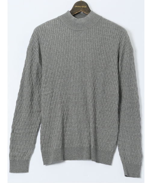 【大きいサイズ】AUVIEUX CONTINENT by gim ウォッシャブル 綿カシミヤ ハイネックニット