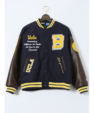 【大きいサイズ】ナツメグ/NUTMEG×UCLA 中綿 スタジャン