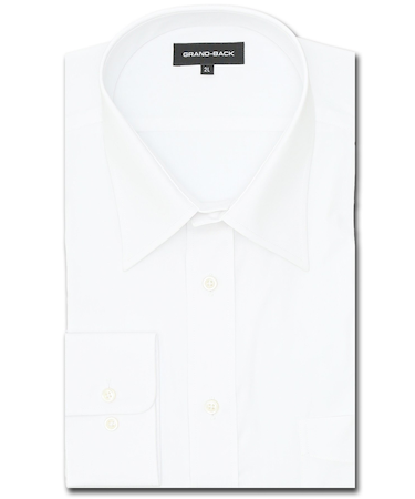 【大きいサイズ】グランバック/GRAND-BACK 形態安定 セミワイドカラー長袖シャツ