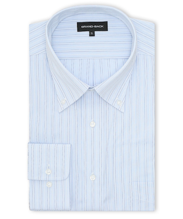 【大きいサイズ】グランバック/GRAND-BACK 形態安定 ボタンダウン長袖シャツ