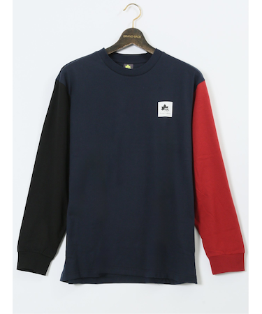 【大きいサイズ】ロゴス パーク/LOGOS Park 綿混天竺 クルーネック長袖Tシャツ