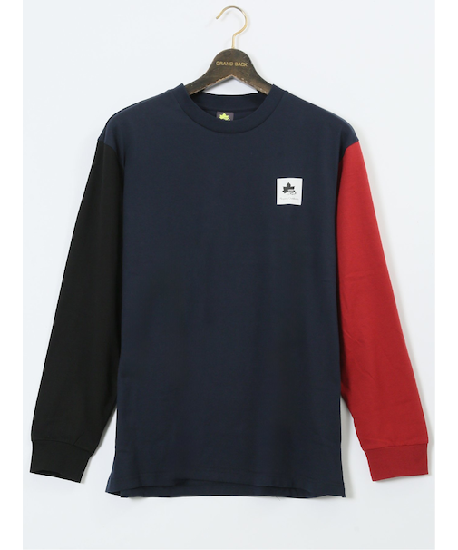 【大きいサイズ】ロゴス パーク/LOGOS Park 綿混天竺 クルーネック長袖Tシャツ