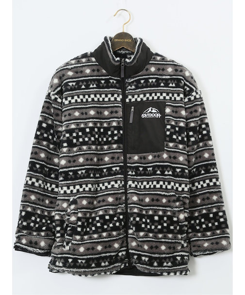【大きいサイズ】アウトドアプロダクツ/OUTDOOR PRODUCTS ボアフリース フルジップ スタンドジャケット