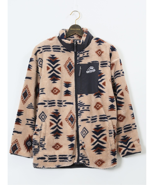 【大きいサイズ】アウトドアプロダクツ/OUTDOOR PRODUCTS ボアフリース フルジップ スタンドジャケット