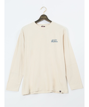 【大きいサイズ】ジュニュイン ディッキーズ/Genuine Dickies パウダーブリーチ加工プリント クルーネック長袖Tシャツ