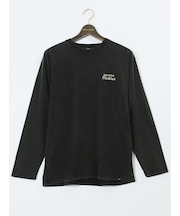 【大きいサイズ】ジュニュイン ディッキーズ/Genuine Dickies パウダーブリーチ加工プリント クルーネック長袖Tシャツ