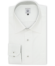 【大きいサイズ】ファットゥーラ/FATTURA 日本製 綿100% セミワイドカラー長袖シャツ