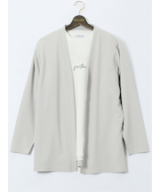 【大きいサイズ】ルイシャブロン/LOUIS CHAVLON 長袖カーディガン&半袖Ｔシャツ アンサンブル