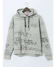 【大きいサイズ】デシグアル/Desigual レタリング入り 長袖プルパーカー