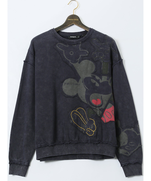 【大きいサイズ】デシグアル/Desigual ミッキーマウス タイダイ柄 クルースエット