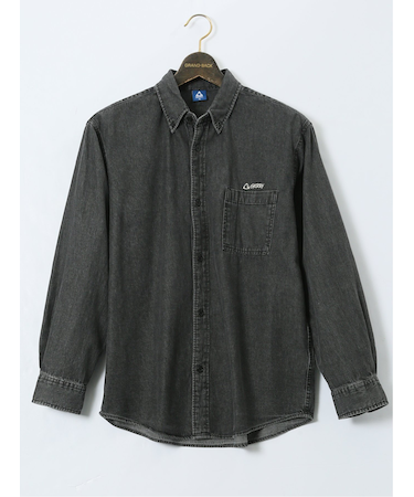 【大きいサイズ】ジェリー/GERREY 綿デニム ボタンダウン長袖シャツ