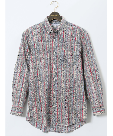 【大きいサイズ】CLASSIC THE BROWNS 日本製 綿リップル ボタンダウン長袖シャツ