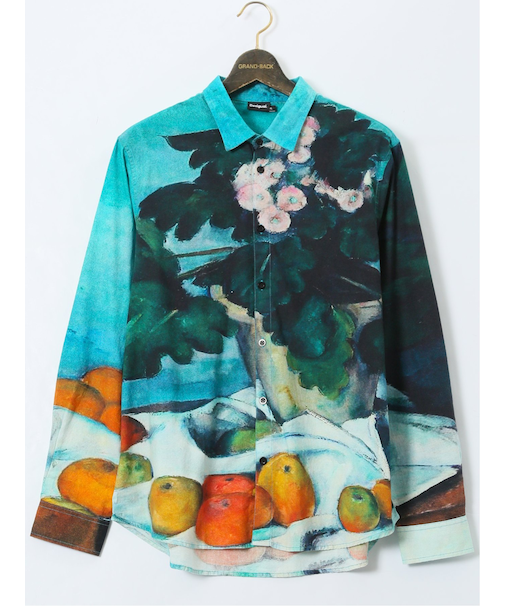 【大きいサイズ】デシグアル/Desigual 静物画風 レギュラーカラー長袖シャツ