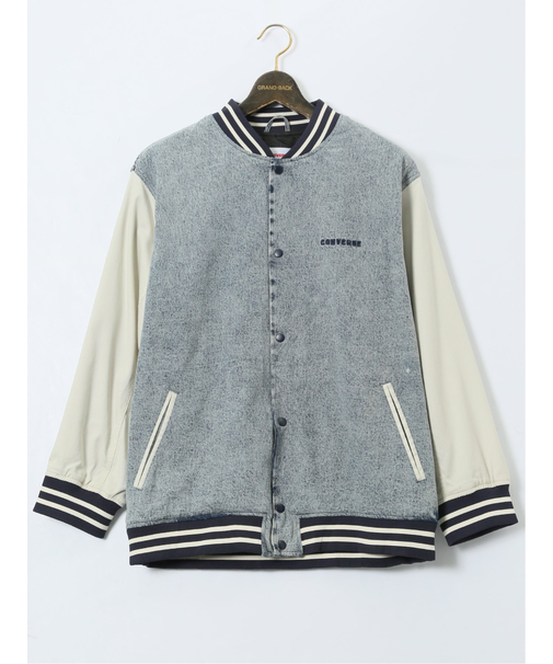 【大きいサイズ】コンバース/CONVERSE 袖配色 スタジャン