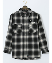 【大きいサイズ】ジュニュイン ディッキーズ/Genuine Dickies 綿混 チェック柄 ワークシャツ