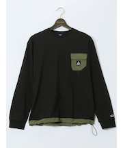 【大きいサイズ】ジェリー/GERRY 胸ポケット付き クルーネック長袖シャツ