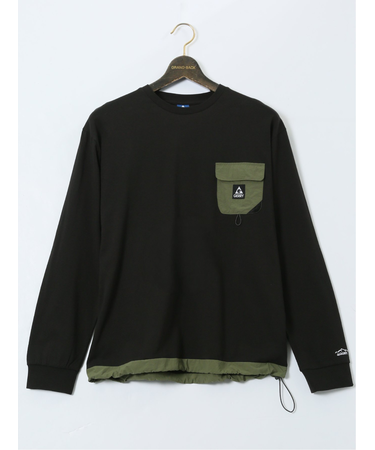 【大きいサイズ】ジェリー/GERRY 胸ポケット付き クルーネック長袖シャツ