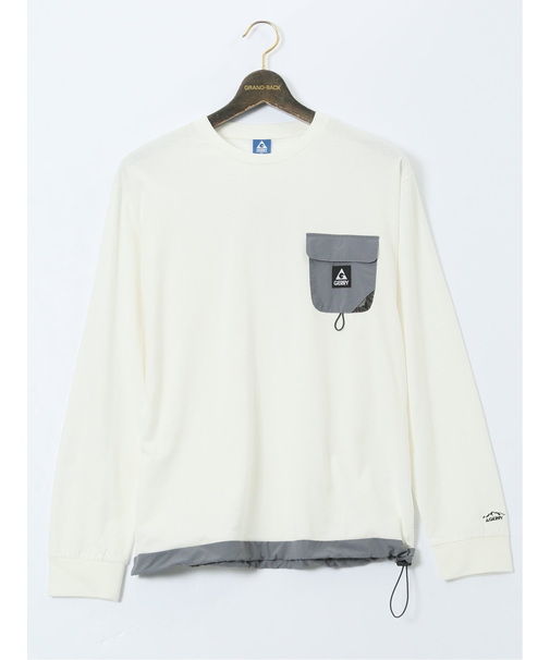 【大きいサイズ】ジェリー/GERRY 胸ポケット付き クルーネック長袖シャツ