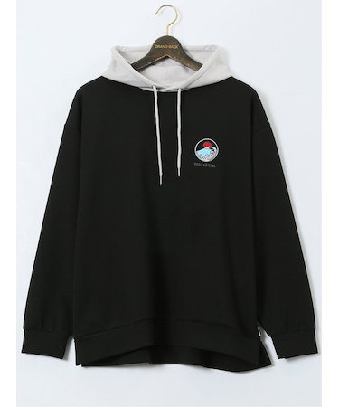 【大きいサイズ】レッドキャプガール/RED CAP GIRL ストレッチ バックプリント プルパーカー