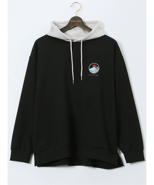 【大きいサイズ】レッドキャプガール/RED CAP GIRL ストレッチ バックプリント プルパーカー